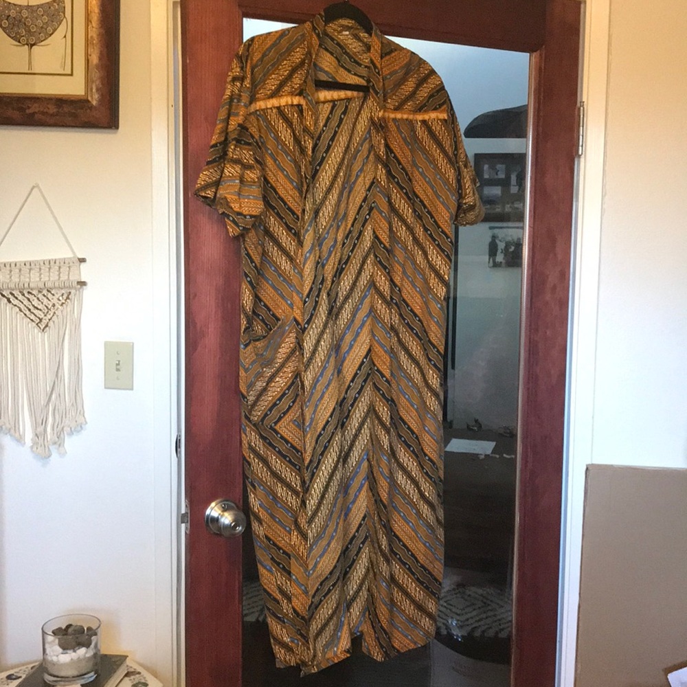 Vintage boho Bali cotton kimono M/L